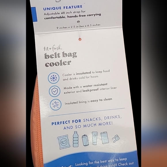 Orange Fit and Fresh Belt Bag Cooler. - Picture 5 of 6